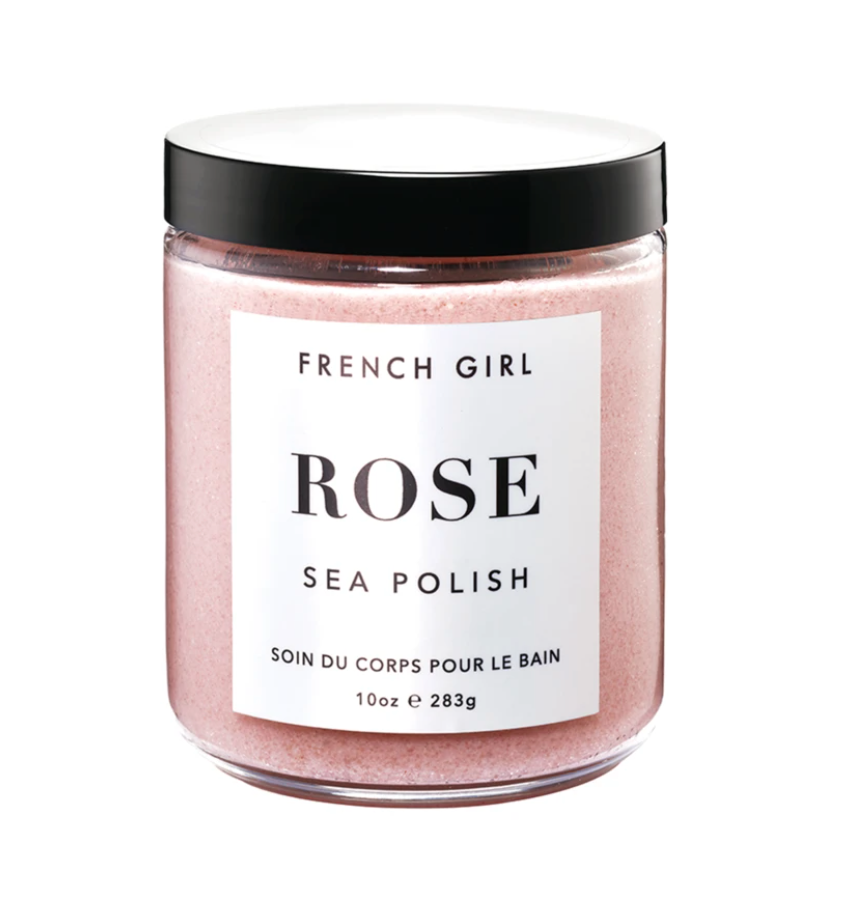 french girl rose sea polish Ein feuchtigkeitsspendendes Körperpeeling aus Himalaya-Salzen, nährenden Buttern und Fruchtölen, das die Haut sanft exfoliert, entgiftet und mit Feuchtigkeit versorgt.